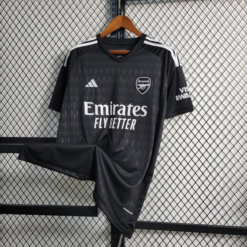 Camiseta Arsenal FC Portero Negra 2023-24 - Fútbol Club Vintage