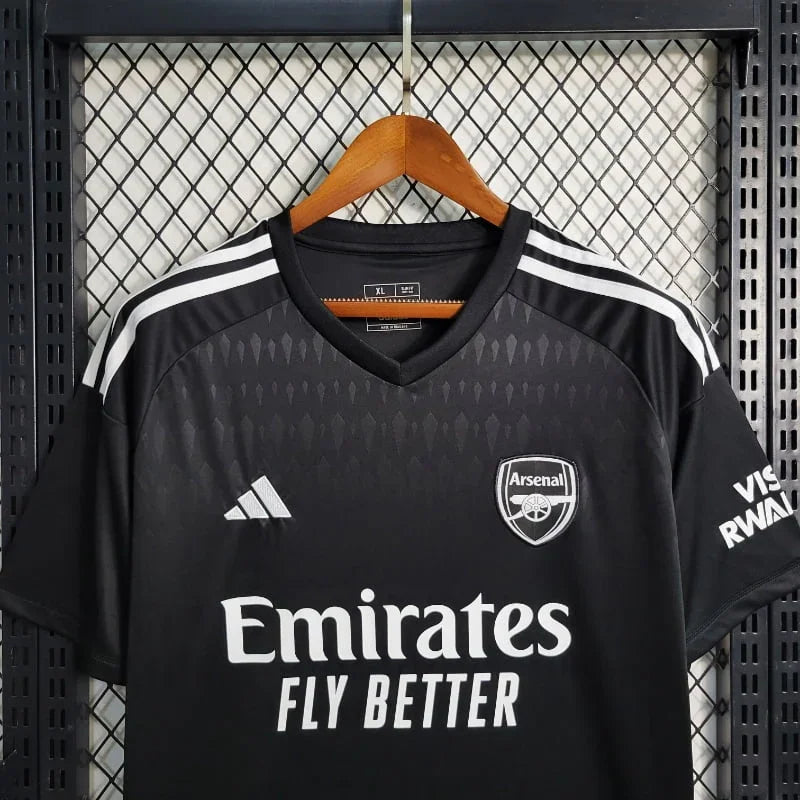 Camiseta Arsenal FC Portero Negra 2023-24 - Fútbol Club Vintage