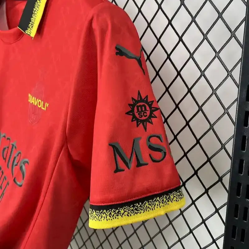 Camiseta Retro AC Milán Edición Especial Rojo y Verde 2025-26 - Fútbol Club Vintage