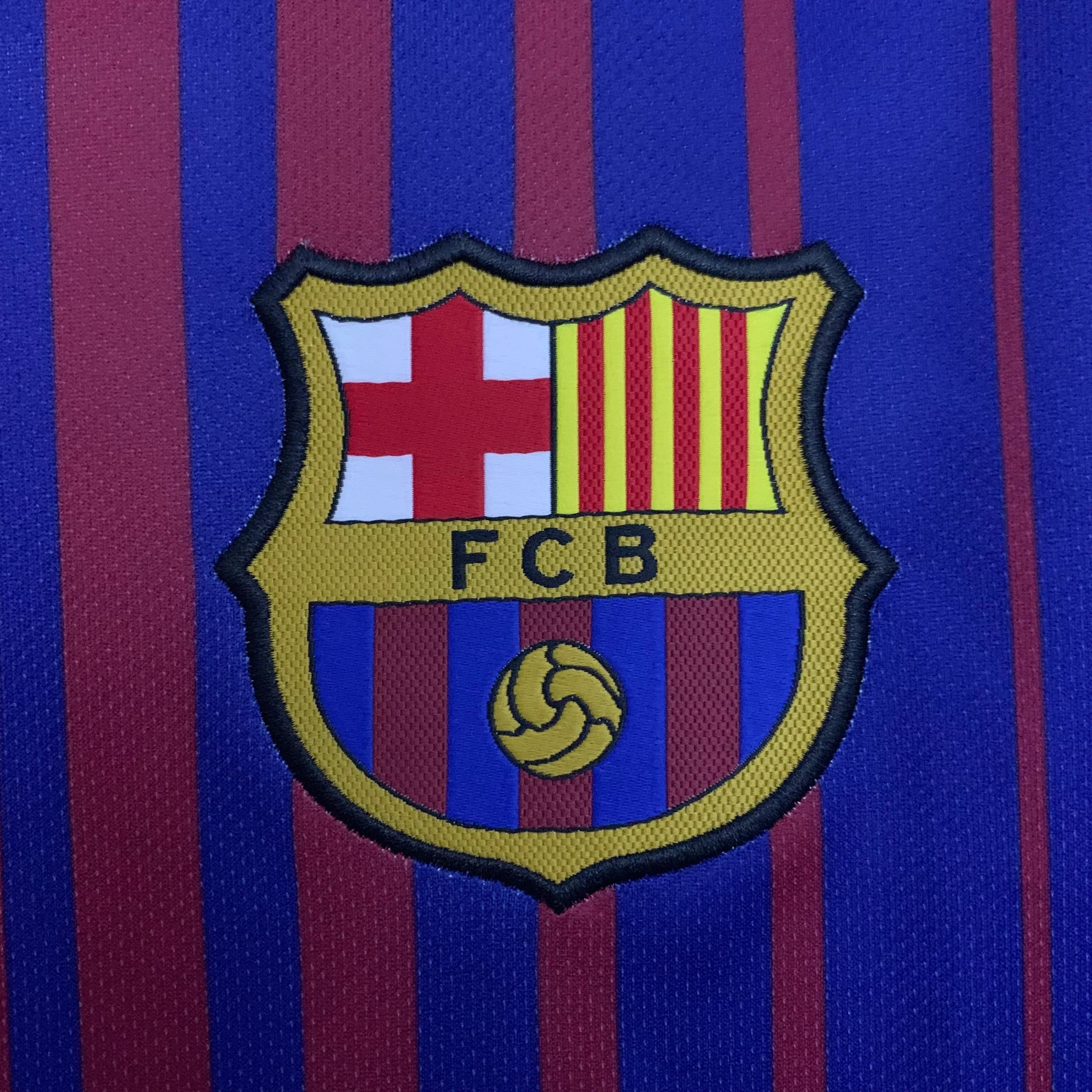 Camiseta Retro FC Barcelona Manga Larga 2017-18 - Fútbol Club Vintage