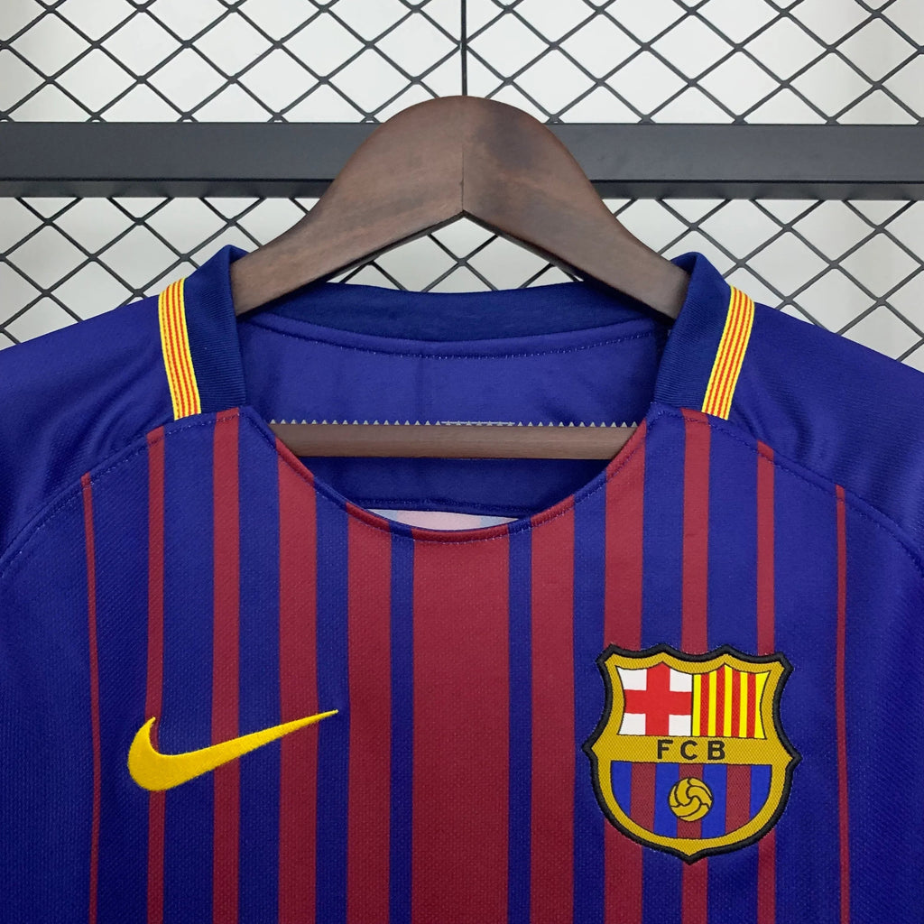 Camiseta Retro FC Barcelona Manga Larga 2017-18 - Fútbol Club Vintage