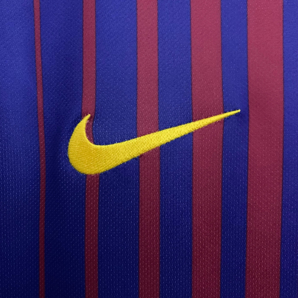 Camiseta Retro FC Barcelona Manga Larga 2017-18 - Fútbol Club Vintage