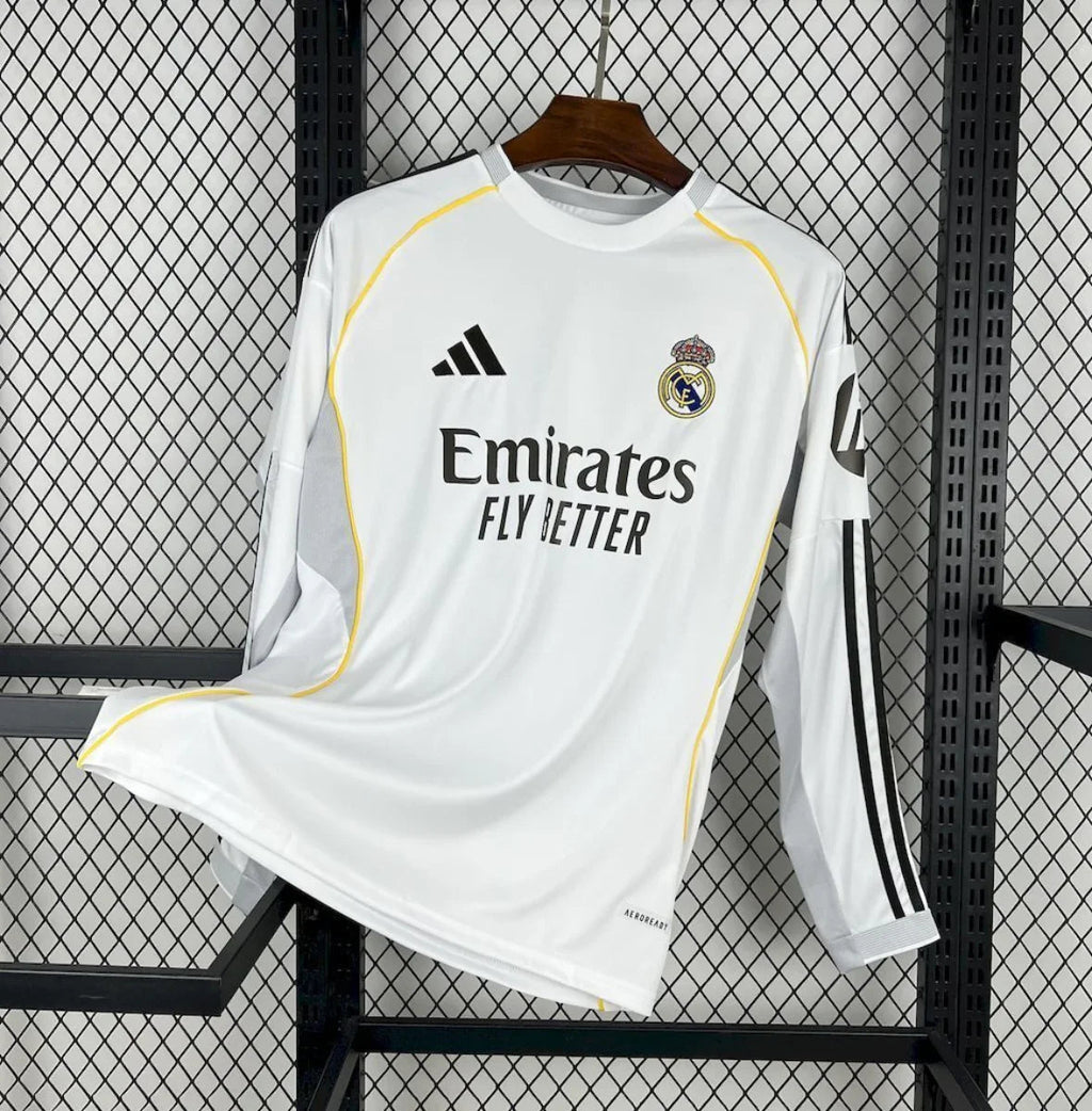 Camiseta Real Madrid 2025-26 Manga Larga - FUBOL RETRO CAMISETAS