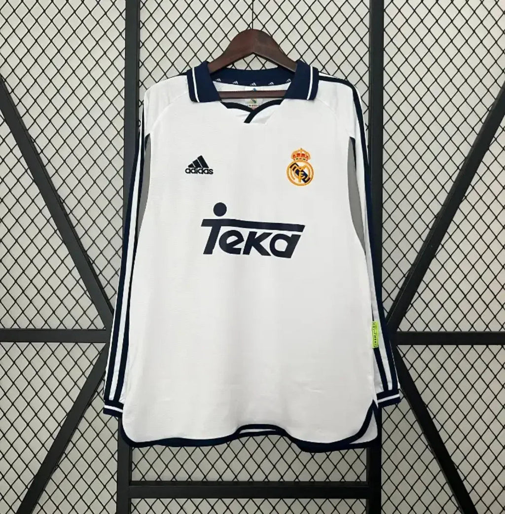 Camiseta Retro Real Madrid Manga Larga 2000-01 - Fútbol Club Vintage