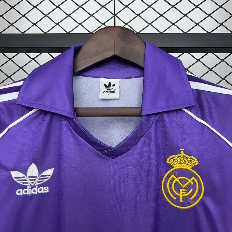 Camiseta Retro Real Madrid Manfa Larga Visitante 1984 - Fútbol Club Vintage