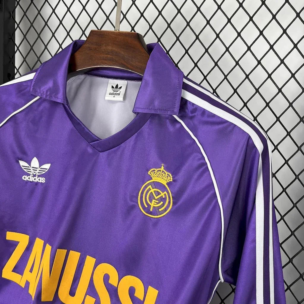 Camiseta Retro Real Madrid Manfa Larga Visitante 1984 - Fútbol Club Vintage
