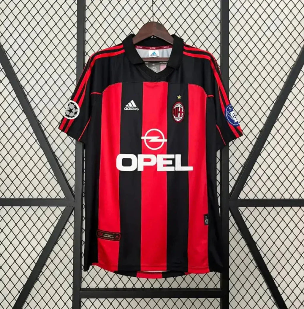 Camiseta Retro AC Milán Champions League 2000-01 - Fútbol Club Vintage