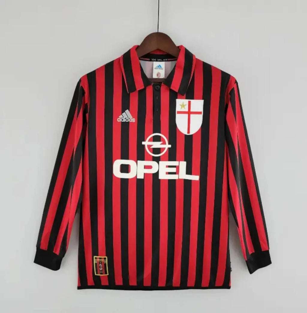 Camiseta Retro AC Milán Manga Larga 1999-00 - Fútbol Club Vintage
