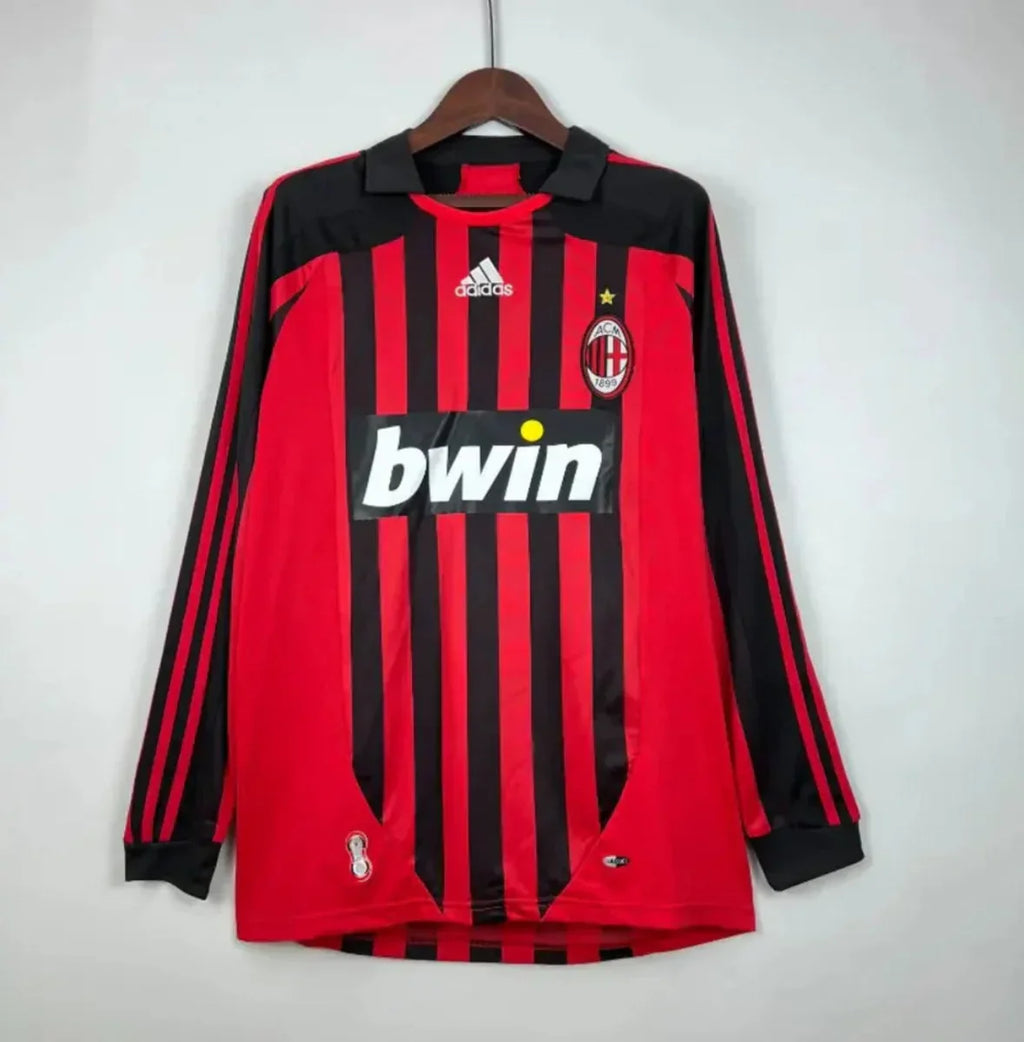 Camiseta Retro AC Milán Manga Larga 2007-08 - Fútbol Club Vintage