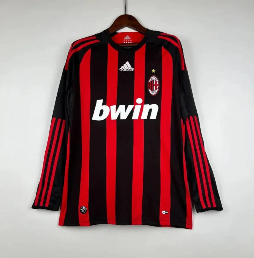 Camiseta Retro AC Milán Manga Larga 2008-09 - Fútbol Club Vintage