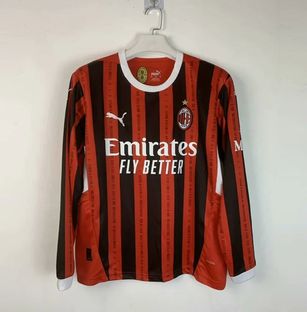 Camiseta Retro AC Milán Manga Larga 2024-25 - Fútbol Club Vintage