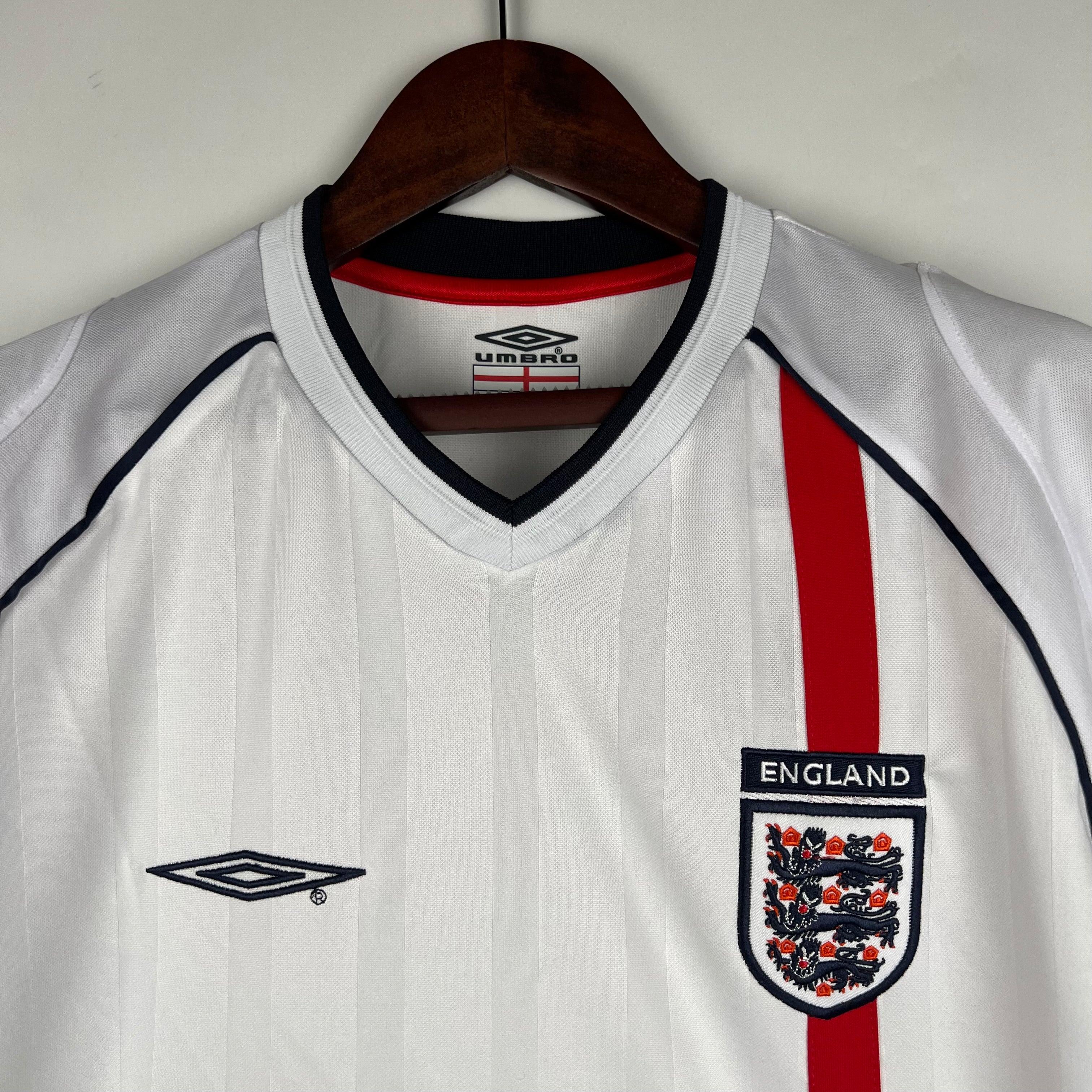 Camiseta Retro Inglaterra 2002 - Fútbol Club Vintage