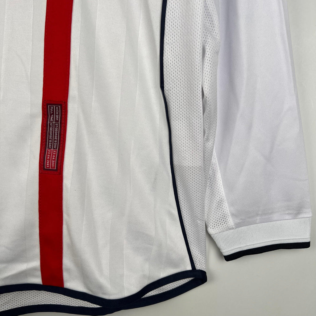 Camiseta Retro Inglaterra Mangas Largas 2002 - Fútbol Club Vintage