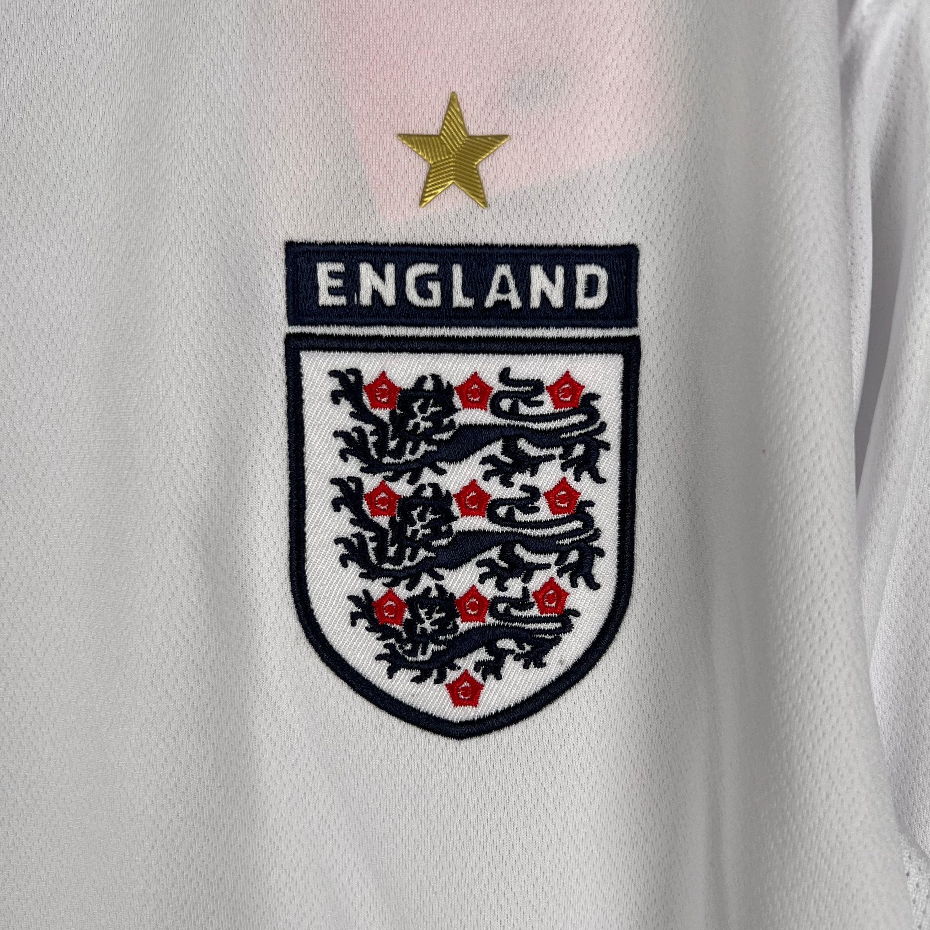 Camiseta Retro Inglaterra Mangas Largas 2006 - Fútbol Club Vintage