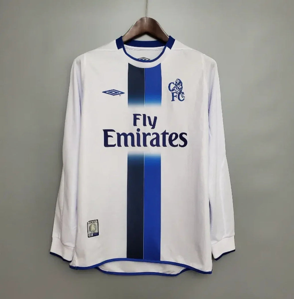 Camiseta Retro Chelsea FC Visitante Manga Larga 2003-05 - Fútbol Club Vintage