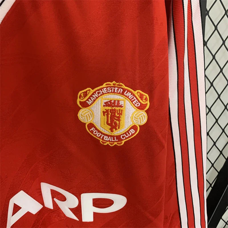 Camiseta Retro Manchester United Manga Larga 1986-88 - Fútbol Club Vintage