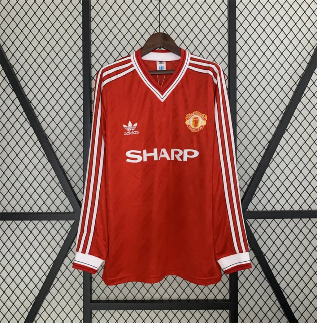 Camiseta Retro Manchester United Manga Larga 1986-88 - Fútbol Club Vintage