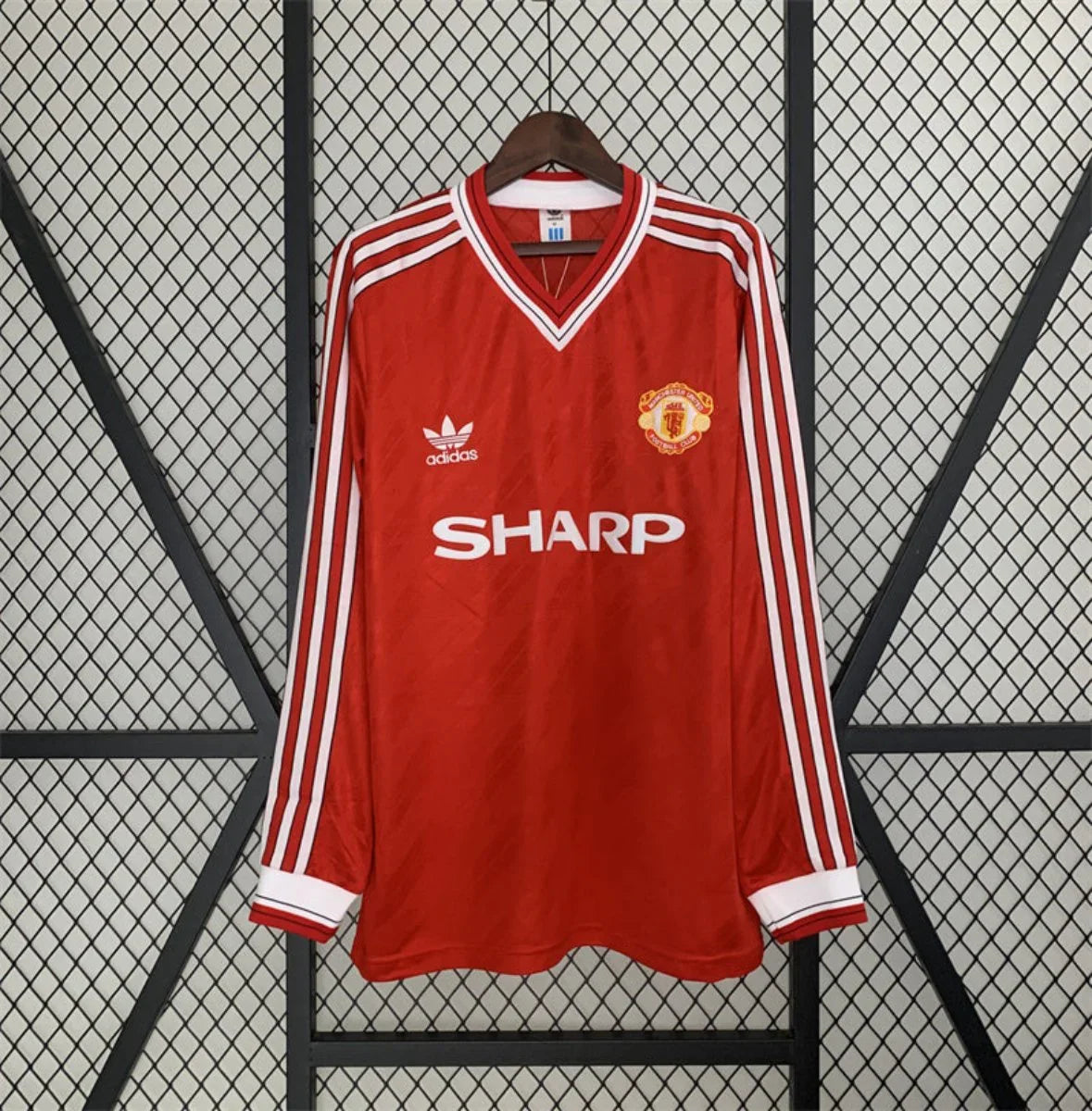 Camiseta Retro Manchester United Manga Larga 1986-88 - Fútbol Club Vintage