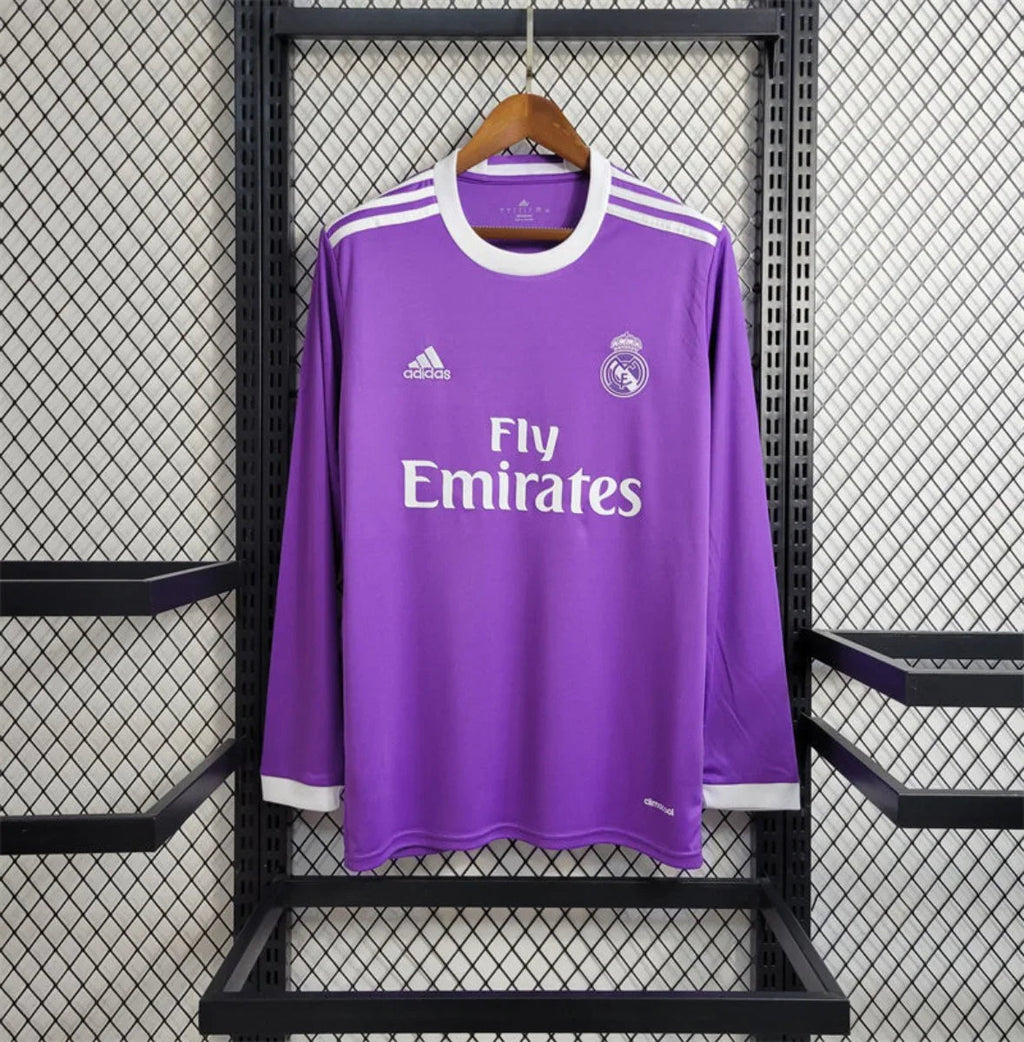 Real Madrid Visitante Manga Larga 2016 - Fútbol Club Vintage