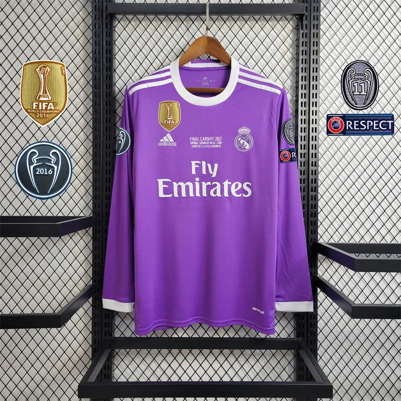 Real Madrid Visitante Manga Larga 2016 - Fútbol Club Vintage