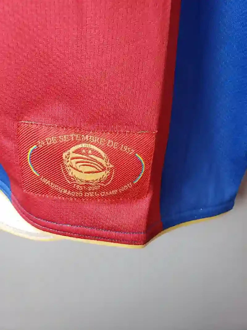 Camiseta Retro FC Barcelona Manga Larga 2007-08 - Fútbol Club Vintage