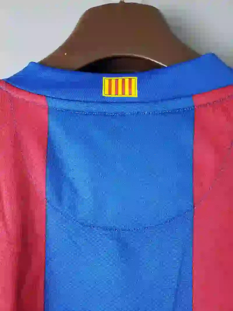 Camiseta Retro FC Barcelona Manga Larga 2007-08 - Fútbol Club Vintage