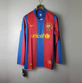 Camiseta Retro FC Barcelona Manga Larga 2007-08 - Fútbol Club Vintage