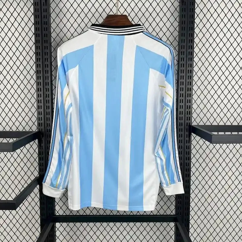 Camiseta Retro Argentina Manga Larga 1998 - Fútbol Club Vintage