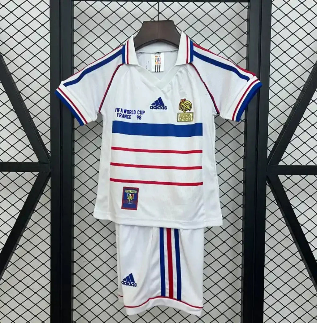 Retro Niños Francia Visitante 1998 - Fútbol Club Vintage