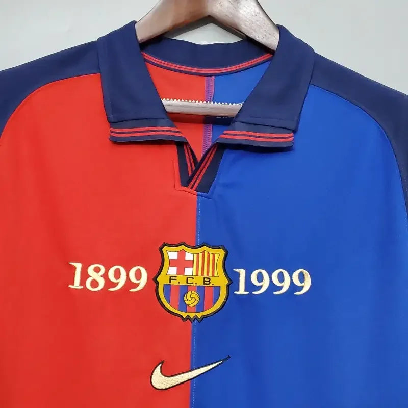 Camiseta Retro FC Barcelona 100 Aniversario 1999-00 - Fútbol Club Vintage