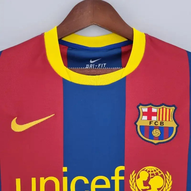 Camiseta Retro FC Barcelona Manga Larga 2010-11 - Fútbol Club Vintage