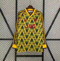 Camiseta Arsenal FC Visitante Manga Larga 1991-93 Retro - Fútbol Club Vintage