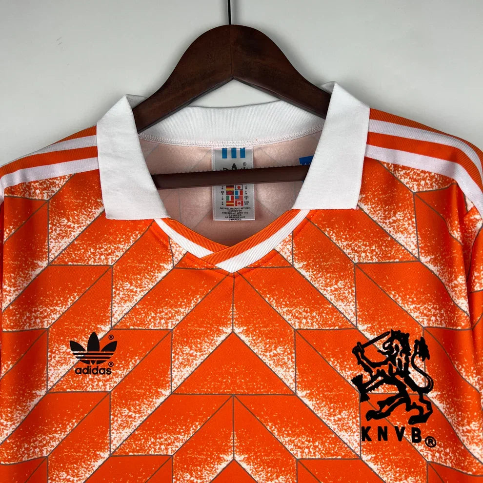 Camiseta Retro Países Bajos Manga Larga 1988 - Fútbol Club Vintage