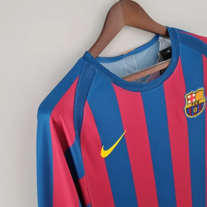 Camiseta Retro FC Barcelona Manga Larga 2005-06 - Fútbol Club Vintage