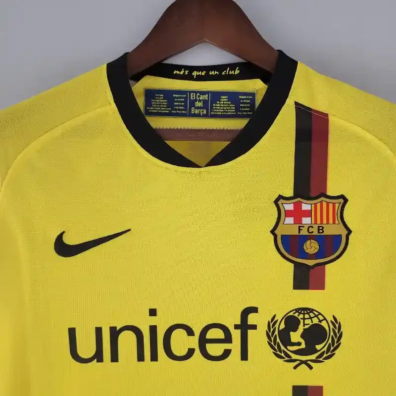 Camiseta Retro FC Barcelona Visitante Manga Larga 2008-09 - Fútbol Club Vintage