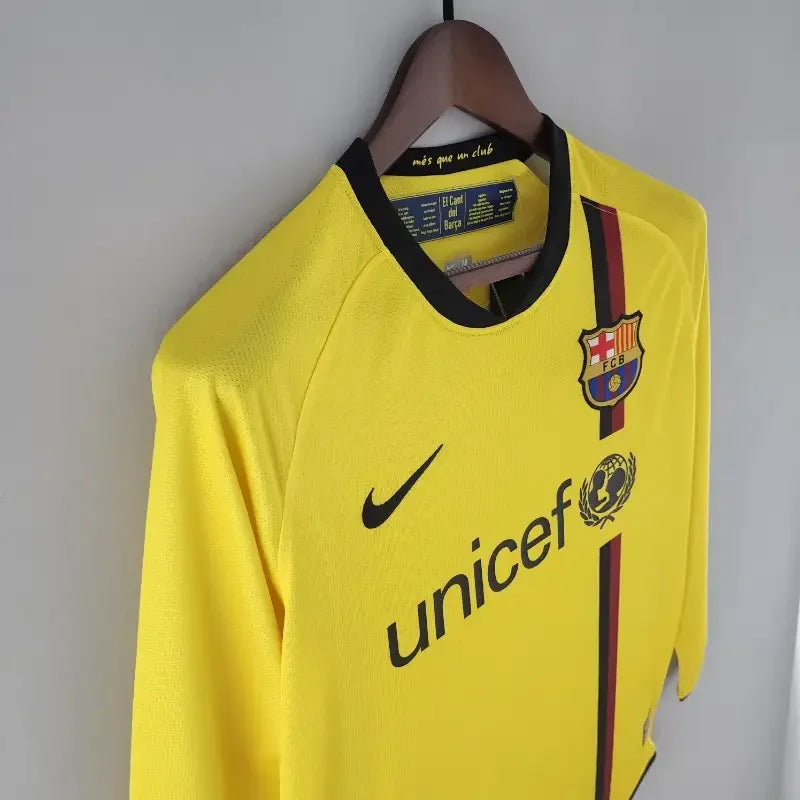 Camiseta Retro FC Barcelona Visitante Manga Larga 2008-09 - Fútbol Club Vintage