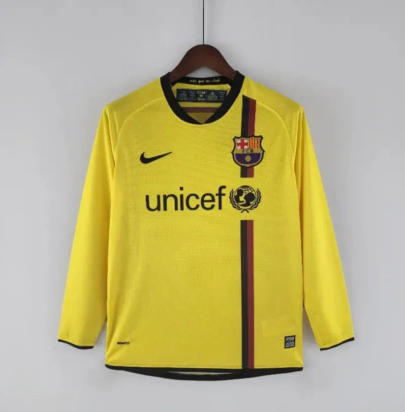 Camiseta Retro FC Barcelona Visitante Manga Larga 2008-09 - Fútbol Club Vintage