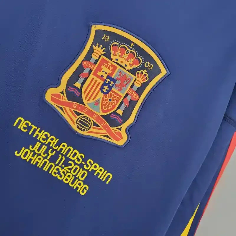 Camiseta Retro España Visitante Manga Larga 2010 - Fútbol Club Vintage