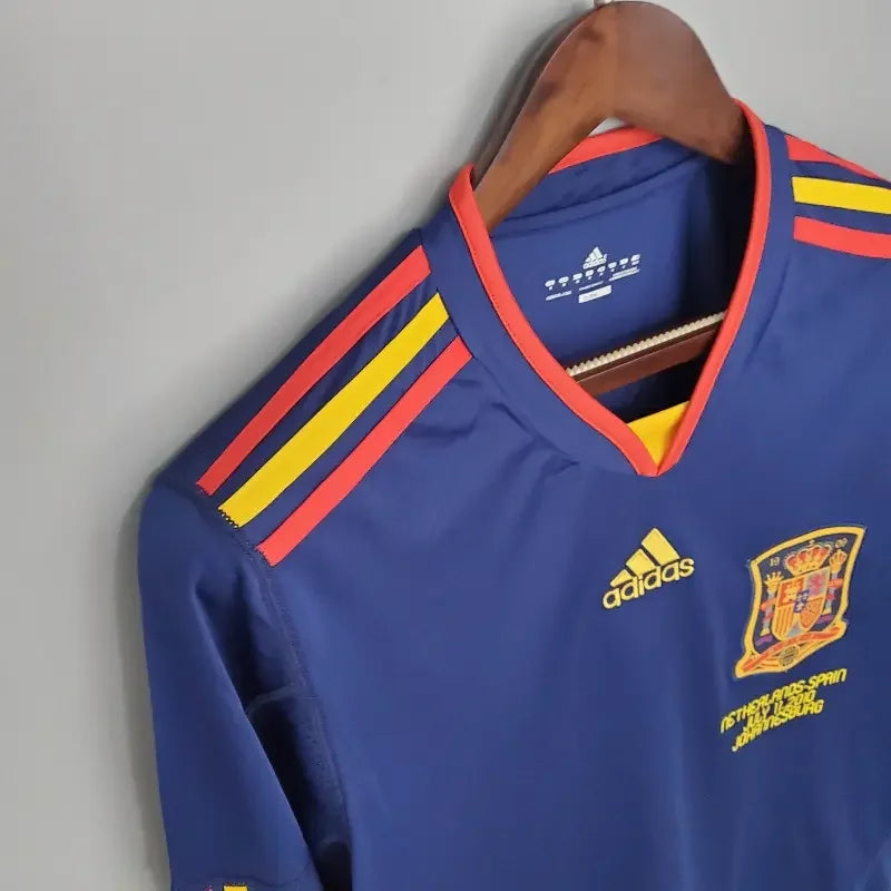 Camiseta Retro España Visitante Manga Larga 2010 - Fútbol Club Vintage