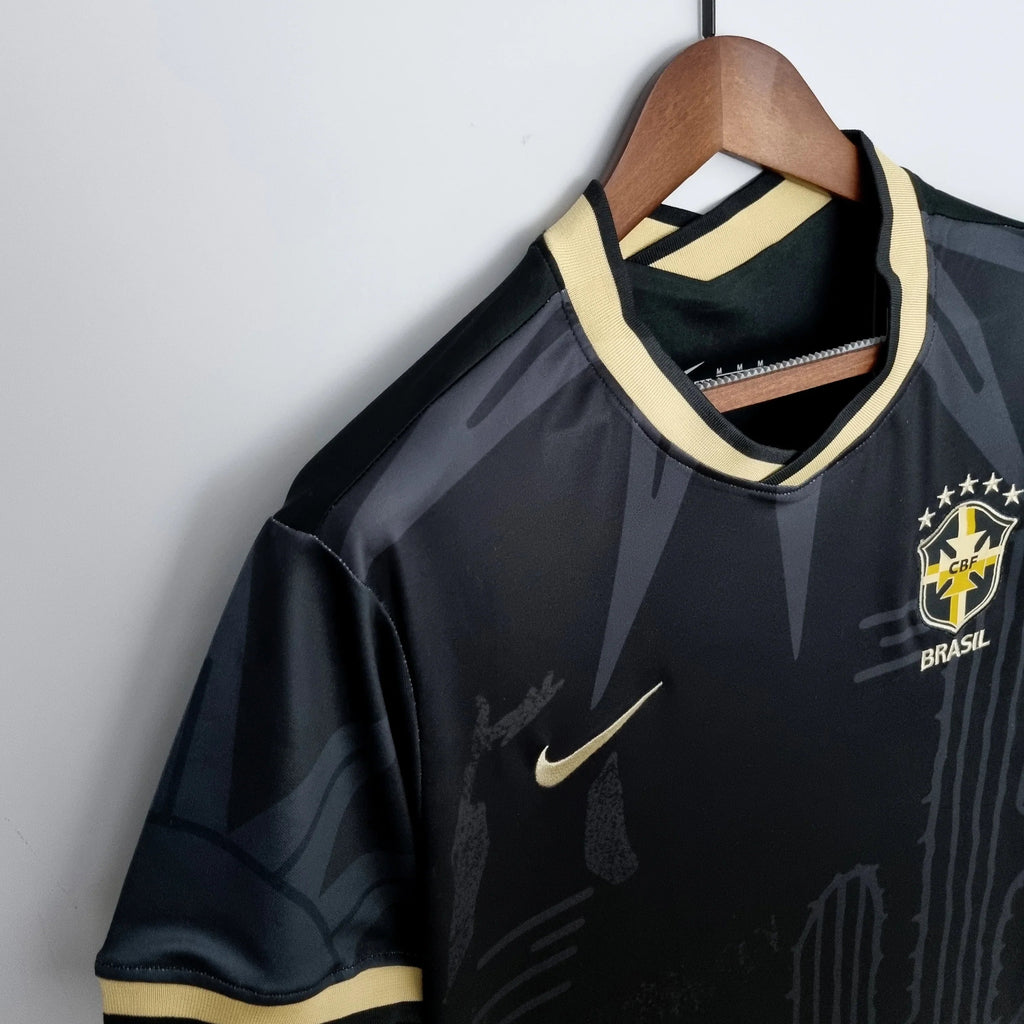 Camiseta Retro Brasil Negra 2022 - Fútbol Club Vintage