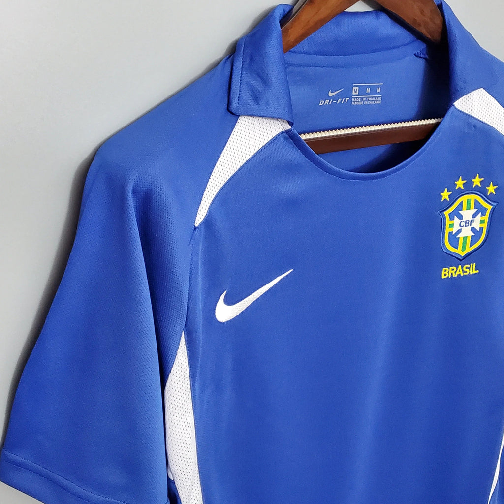 Camsieta Retro Brasil Visitante 2002 - Fútbol Club Vintage