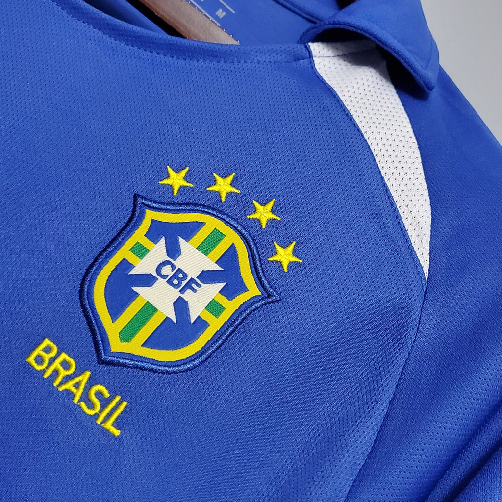 Camsieta Retro Brasil Visitante 2002 - Fútbol Club Vintage