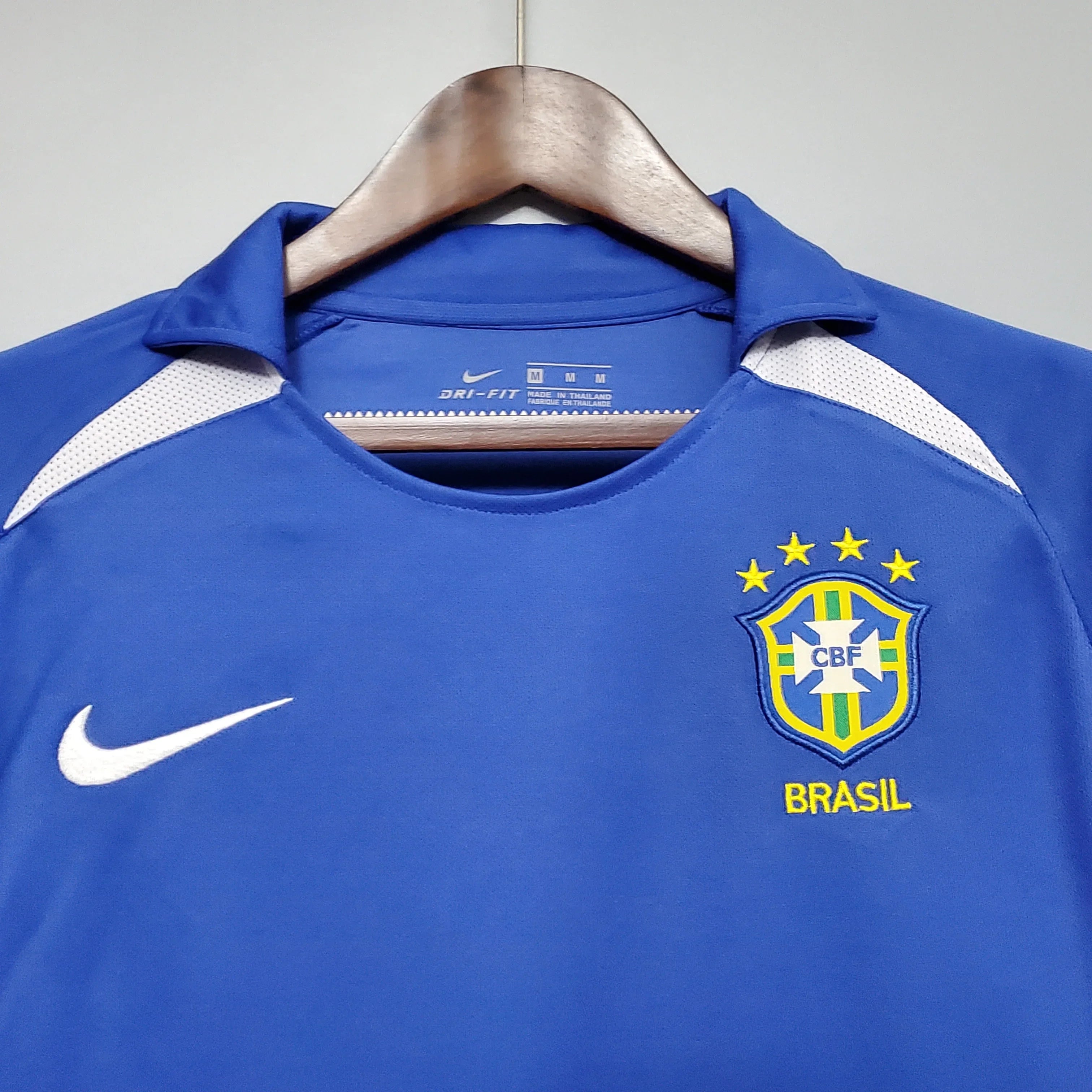 Camsieta Retro Brasil Visitante 2002 - Fútbol Club Vintage