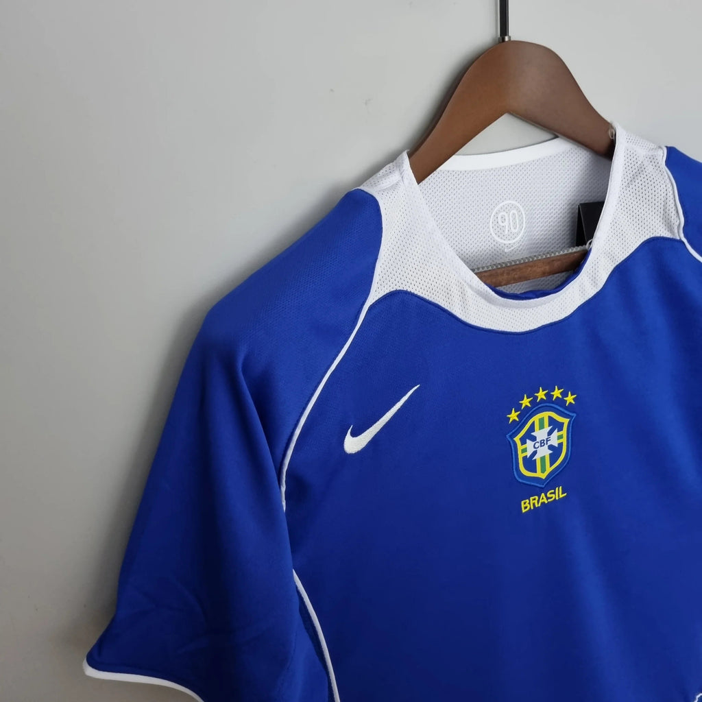 Camiseta Retro Brasil Visitante 2004 - Fútbol Club Vintage