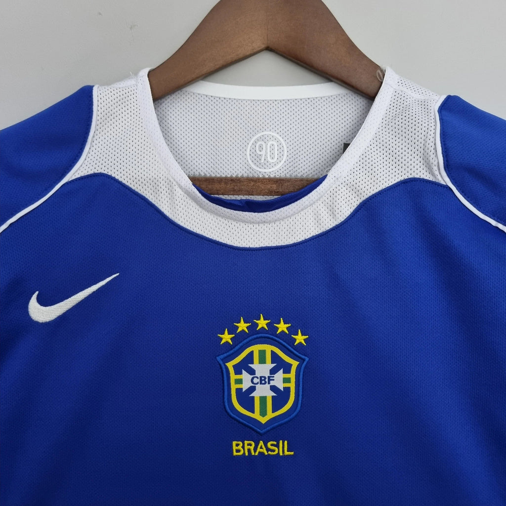 Camiseta Retro Brasil Visitante 2004 - Fútbol Club Vintage