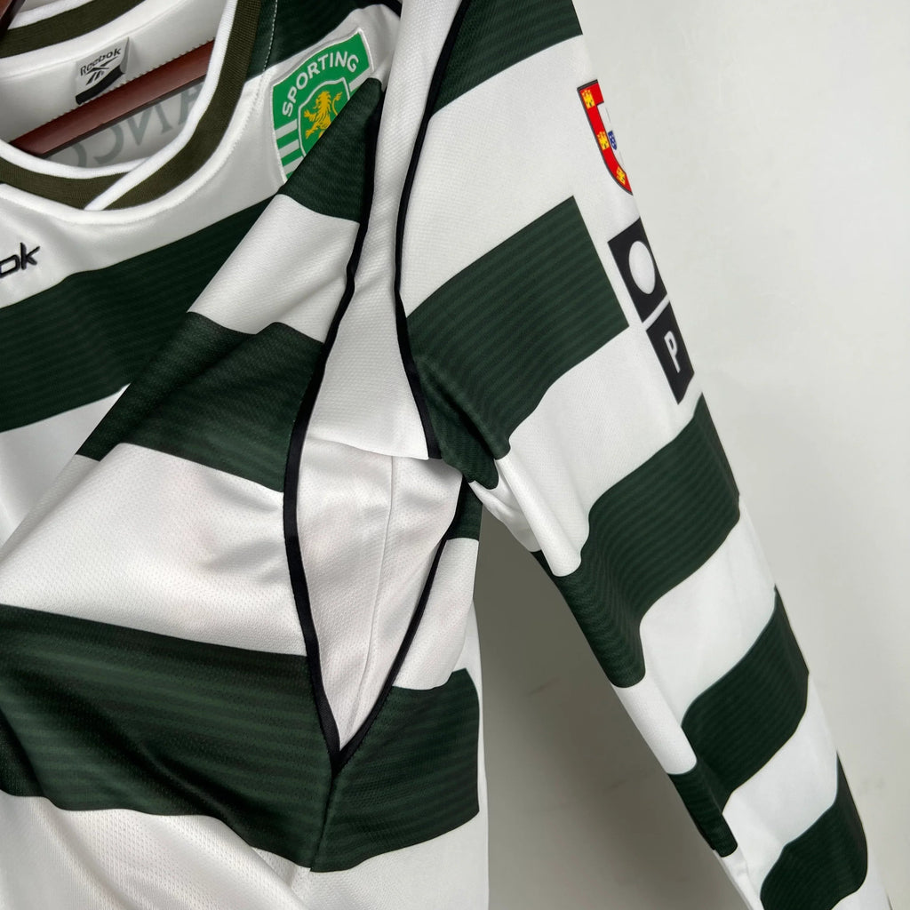 Camiseta Retro Sporting Club de Portugal Manga Larga 2001-03 - Fútbol Club Vintage