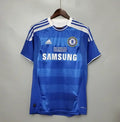 Camiseta retro Chelsea 2012 azul, manga corta, logos Adidas y parche Final Munich