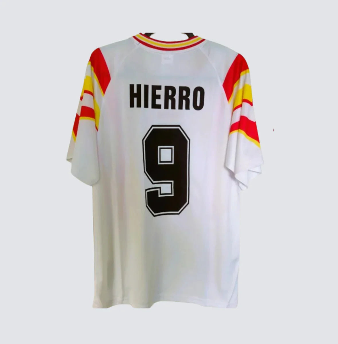 Camiseta Retro España Visitante 1996-98 Fernando Hierro - Fútbol Club Vintage