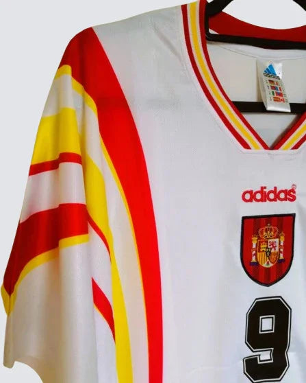 Camiseta Retro España Visitante 1996-98 Fernando Hierro - Fútbol Club Vintage
