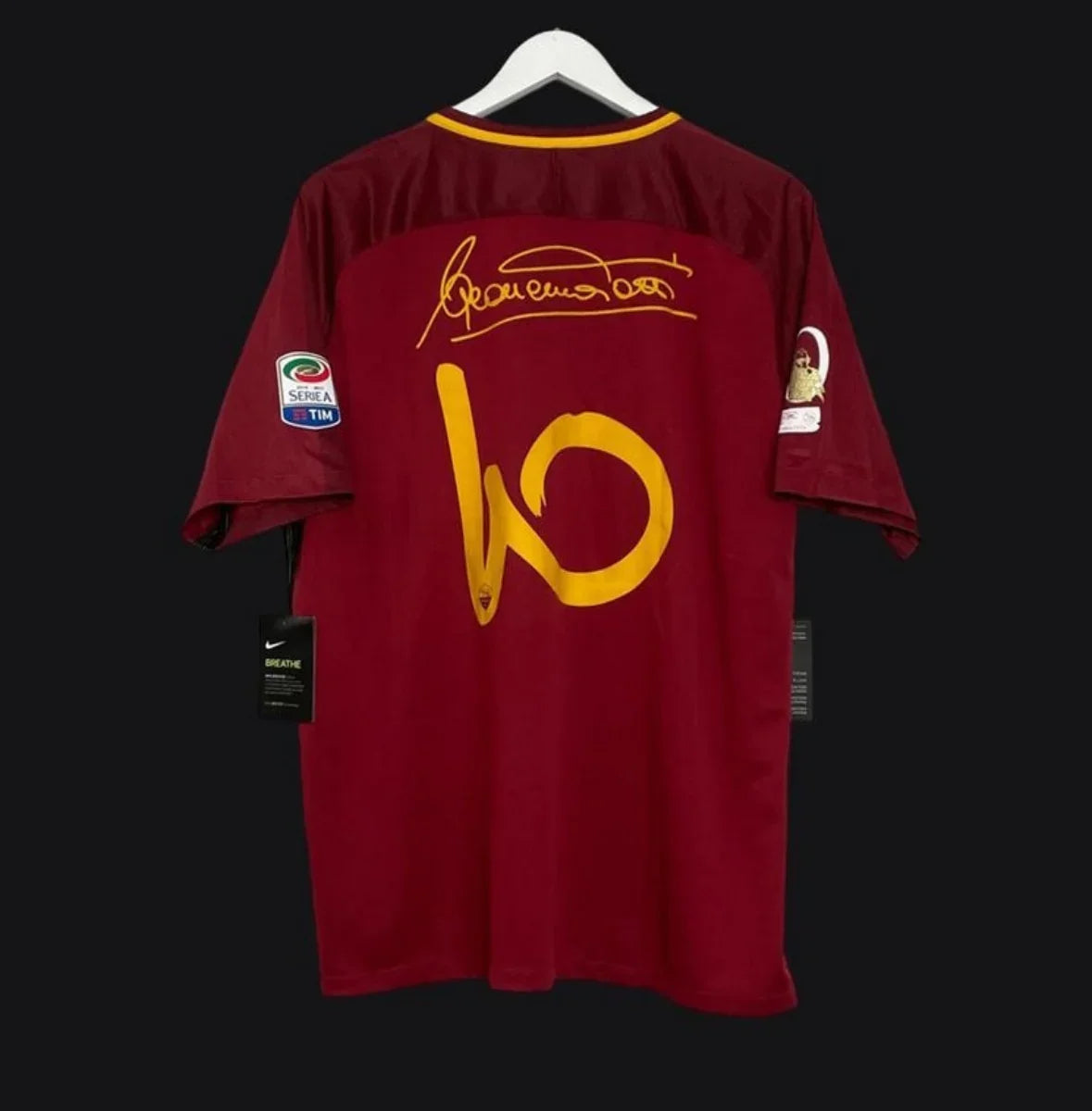 Camiseta Retro AC Roma Tributo a Totti 2017-18 - Fútbol Club Vintage
